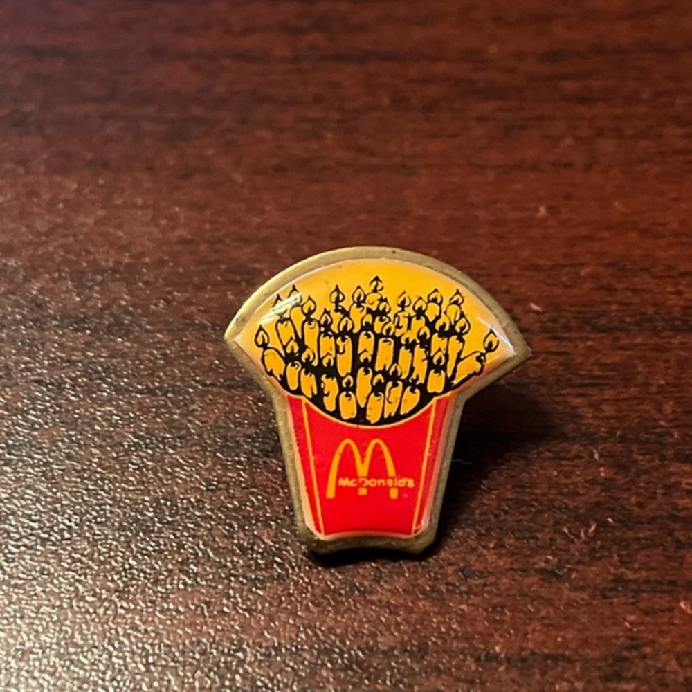 McDonald’s French Fries Birthday Candles Employee Lapel Hat Pin